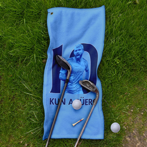 Manchester Blue Aguero 10 - Golf Towel