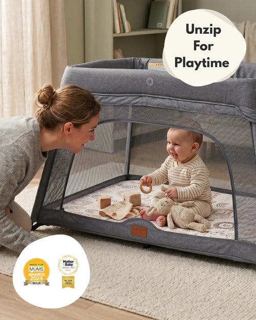 Airpod 3 Travel Cot Includes Newborn Insert - Light Grey