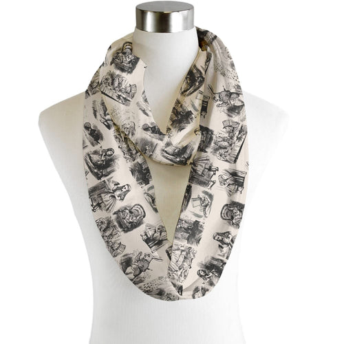 Alice In Wonderland - Scarf - Infinity  - Chiffon