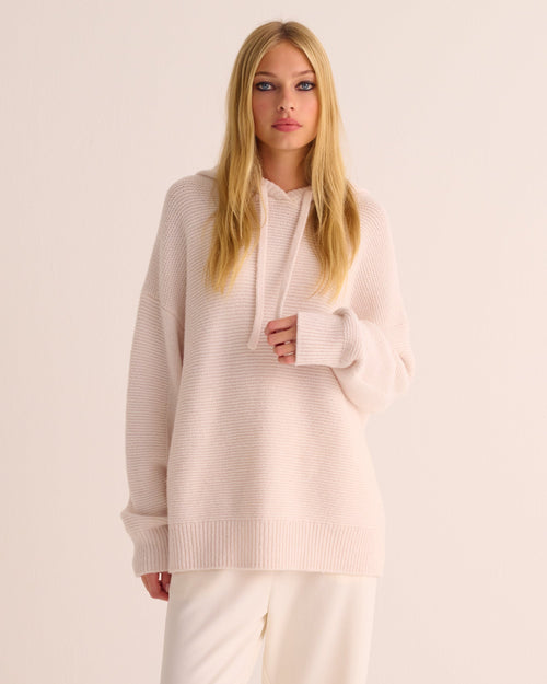 Ivory Alpaca Blend Hoodie