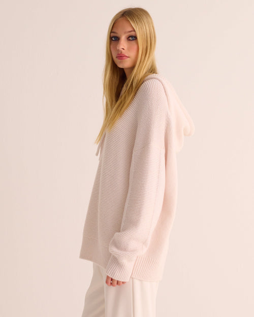 Ivory Alpaca Blend Hoodie
