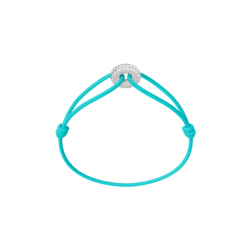 Mini Silver Soho Pavé Cord Bracelet