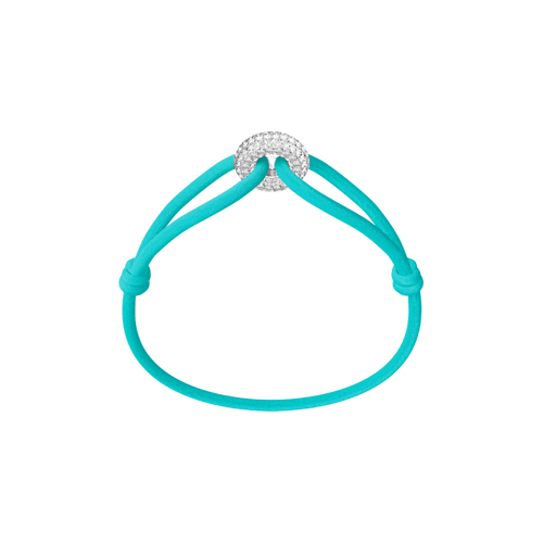 Silver Soho Pavé Cord Bracelet