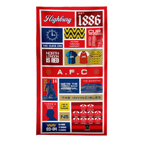 The Gooners History - Beach Towel - 150cm x 75cm