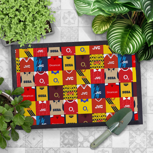 The Gooners Kit Montage - Retro Door Mat - 60cm x 40cm