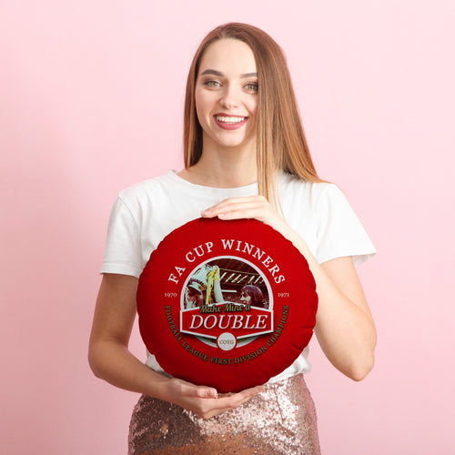 The Gooners Double - Football Legends - Circle Cushion 14"