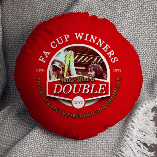 The Gooners Double - Football Legends - Circle Cushion 14"