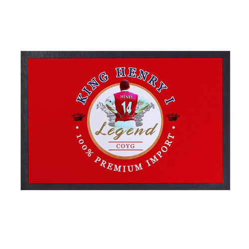 The Gooners Henry  - Football Legends - Door Mat -60cm X 40cm