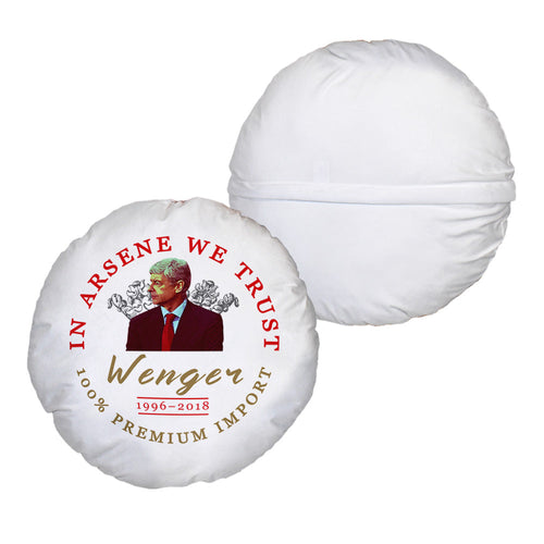 The Gooners Wenger - Football Legends - Circle Cushion 14"