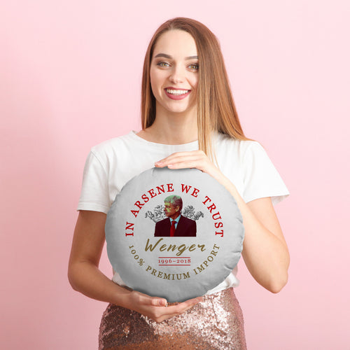 The Gooners Wenger - Football Legends - Circle Cushion 14"