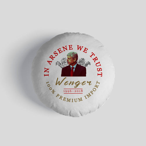 The Gooners Wenger - Football Legends - Circle Cushion 14"