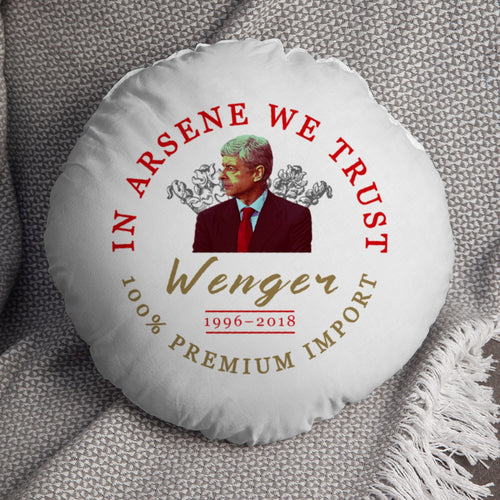 The Gooners Wenger - Football Legends - Circle Cushion 14"
