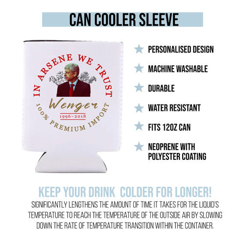 The Gooners Wenger - Football Legends - Can Cooler
