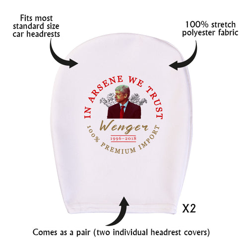 The Gooners Wenger - Football Legends - Headrest Cover
