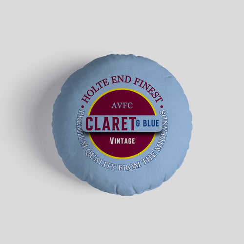 Holte Enders Claret and Blue - Football Legends - Circle Cushion 14"