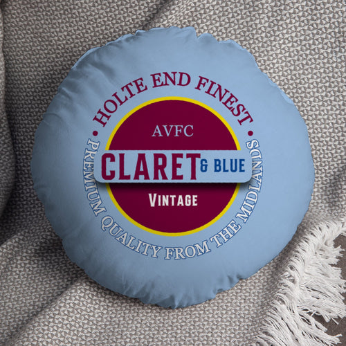 Holte Enders Claret and Blue - Football Legends - Circle Cushion 14"