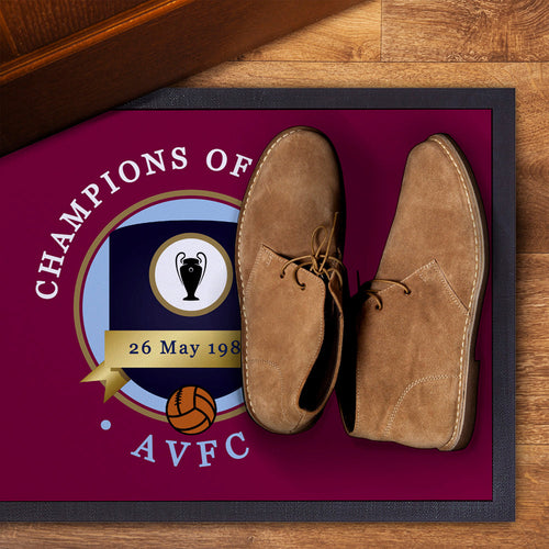 Holte Enders Euro Champions  - Football Legends - Door Mat -60cm X 40cm