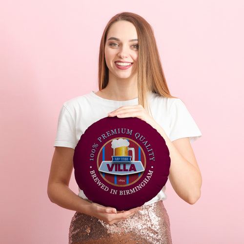 Holte Enders Up the Villa - Football Legends - Circle Cushion 14"