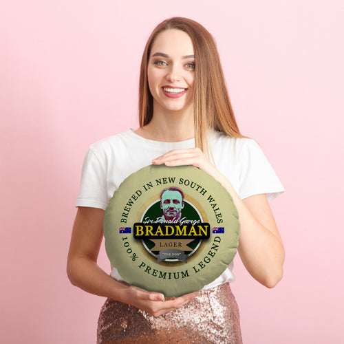 Australia Bradman  - Legend Collection - Circle Cushion 14"