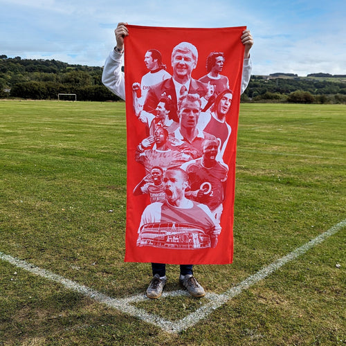 The Gooners Montage - Football Legends - Beach Towel - 150cm x 75cm