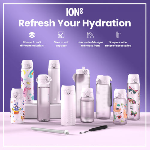 Leak Proof 1 litre Water Bottle, Recyclon, Light Purple, 1L