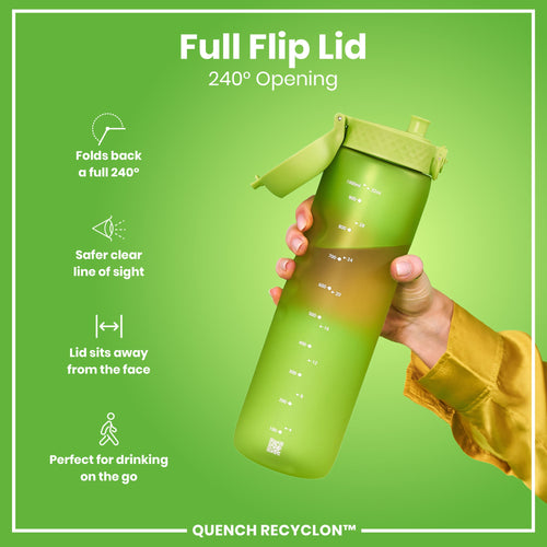 Leak Proof 1 litre Water Bottle, Recyclon, Green, 1L