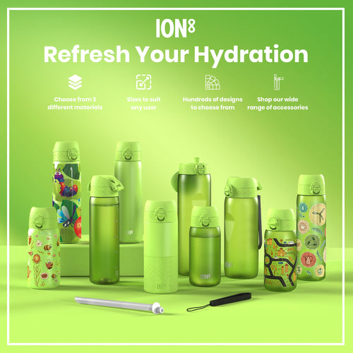 Leak Proof 1 litre Water Bottle, Recyclon, Green, 1L