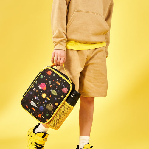 Kids Lunch Bag, Insulated, Spaceships, Medium