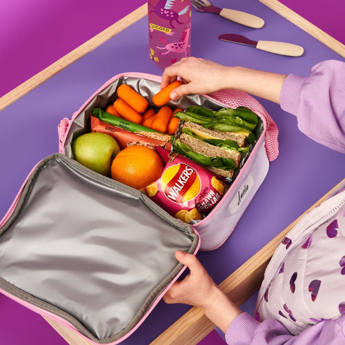 Kids Lunch Bag, Insulated, Unicorns, Medium