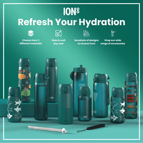 Leak Proof Slim Water Bottle, Recyclon, Automobile, 500ml (18oz)