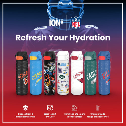 Leak Proof NFL Water Bottle, Stainless Steel, Washington Commanders, 600ml (20oz)