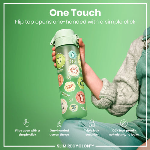 Leak Proof Slim Water Bottle, Recyclon, Eco, 500ml (18oz)