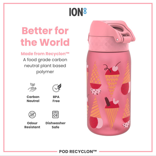 Leak Proof Kids Water Bottle, Recyclon, Ice Creams, 350ml (12oz)