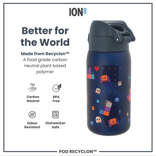 Leak Proof Kids Water Bottle, Recyclon, Gamer, 350ml (12oz)
