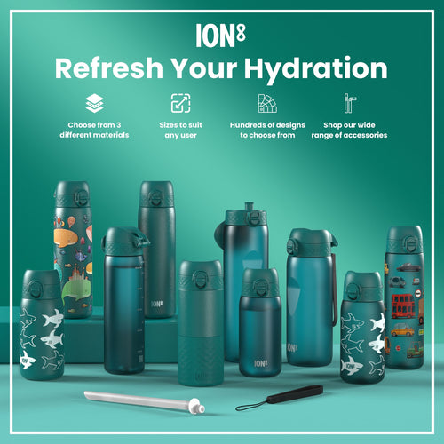 Leak Proof Slim Thermal Steel Water Bottle, Insulated, Automobiles, 500ml (17oz)