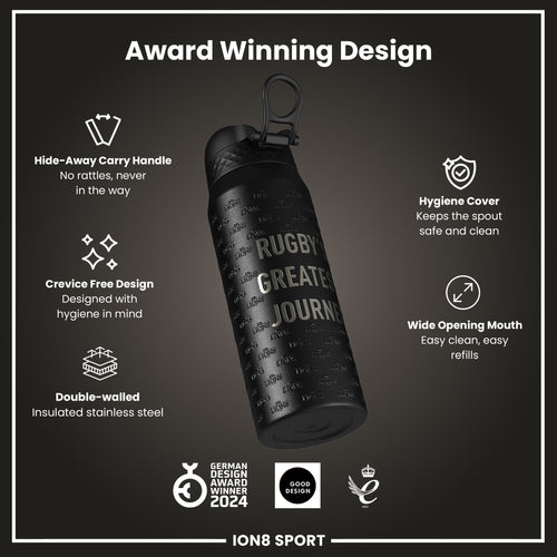 Lions X ION8 Insulated Steel Water Bottle, British & Irish Lions, Rugbys Greatest Journey, 750ml (24oz)