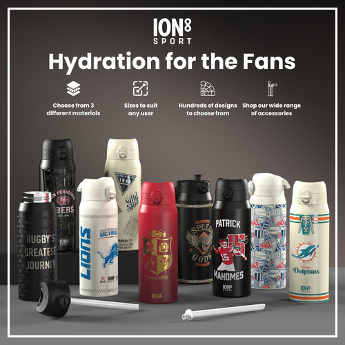 Lions X ION8 Insulated Steel Water Bottle, British & Irish Lions, Rugbys Greatest Journey, 750ml (24oz)