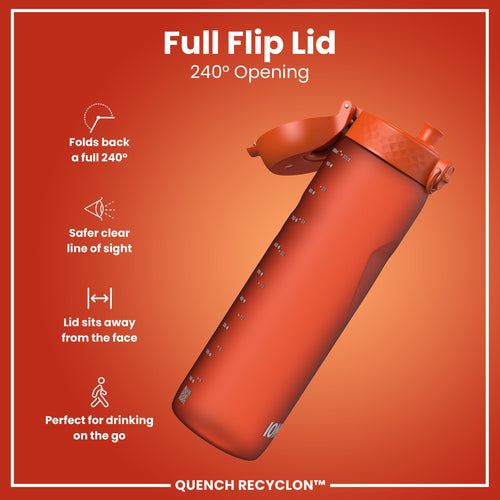 Leak Proof 1 litre Water Bottle, Recyclon, Hearty Orange, 1L