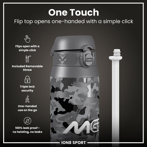MotoGP x ION8 Insulated Steel Water Bottle, MotoGP Camouflage, 750ml (24oz)