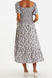 Babette Liseron Shirred Bodice Midi Dress