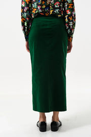 Balthazar Babycord Midi Pencil Skirt - Green