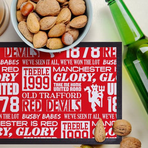 Manchester Red - Word Montage - Bar Runner