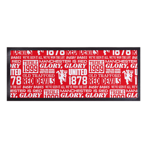 Manchester Red - Word Montage - Bar Runner