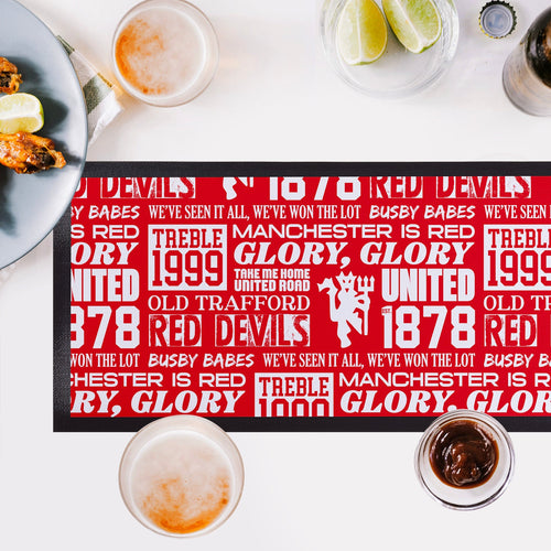 Manchester Red - Word Montage - Bar Runner