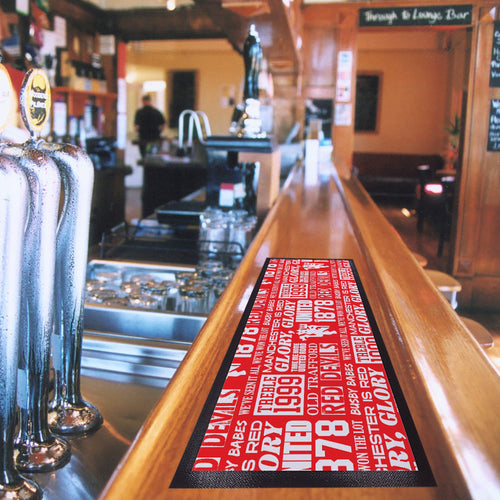 Manchester Red - Word Montage - Bar Runner