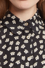 Louche Barclay Call Me Print Short Sleeve Shirt Black