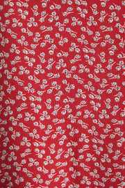 Barney Petale Print Midi Skirt Red