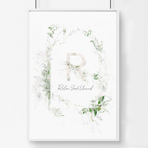 Bathroom art wall print