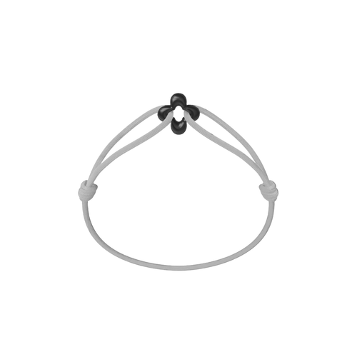 Mini Black Clover Cord Bracelet