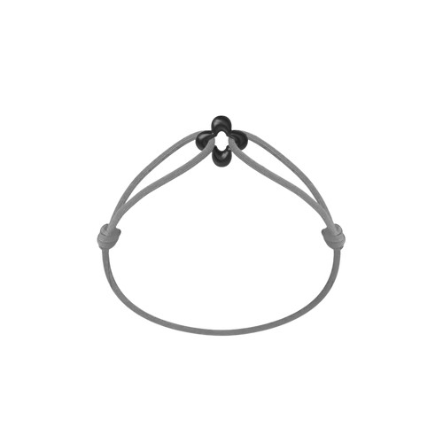 Mini Black Clover Cord Bracelet